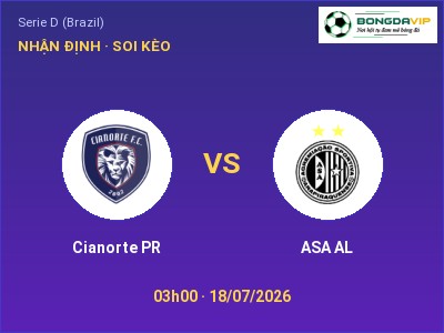 Nhận định bóng đá Cianorte PR vs ASA AL (03h00, 18/07): Cơ hội cho đội khách