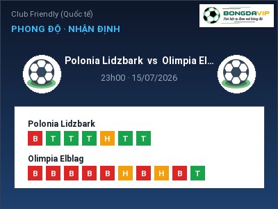 Dự đoán Polonia Lidzbark vs Olimpia Elblag, 23h00 ngày 15/07: Tỷ lệ kèo Club Friendly (Quốc tế)
