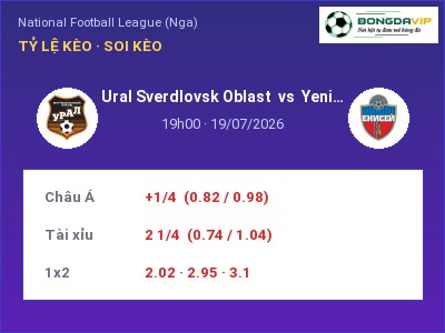 Nhận định bóng đá Ural Sverdlovsk Oblast vs Yenisey Krasnoyarsk (19h00, 19/07): Chủ nhà gặp khó