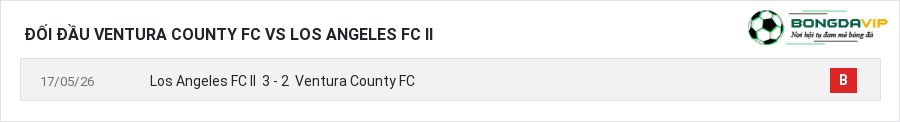Lịch sử đối đầu Ventura County FC vs Los Angeles FC II