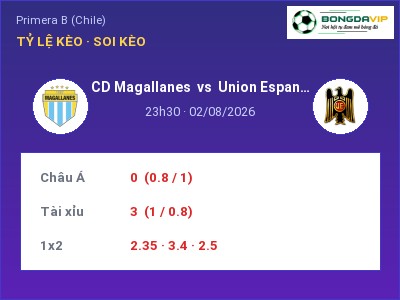 Nhận định CD Magallanes vs Union Espanola, 23h30 ngày 02/08: Soi kèo Primera B (Chile)