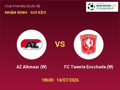 Nhận định bóng đá AZ Alkmaar (W) vs FC Twente Enschede (W) (18h00, 14/07): Khó cho đội khách