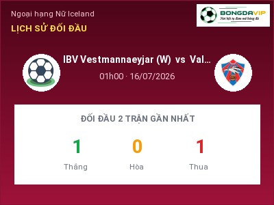 Nhận định kèo IBV Vestmannaeyjar (W) vs Valur (W) 01h00 ngày 16/07 – Ba điểm ở lại?