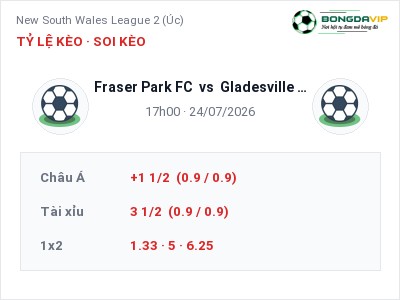 Dự đoán Fraser Park FC vs Gladesville Ryde Magic, 17h00 ngày 24/07: Tỷ lệ kèo New South Wales League 2 (Úc)