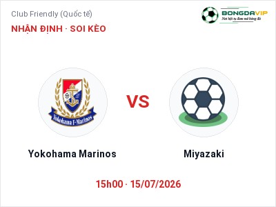 Soi kèo Yokohama Marinos vs Miyazaki 15h00 ngày 15/07: Khó cho đội khách