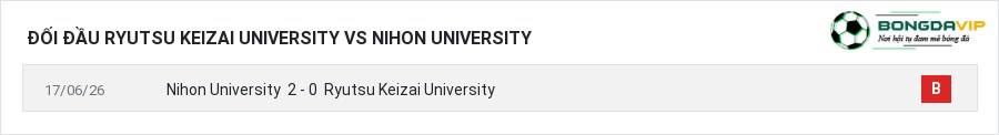 Lịch sử đối đầu Ryutsu Keizai University vs Nihon University