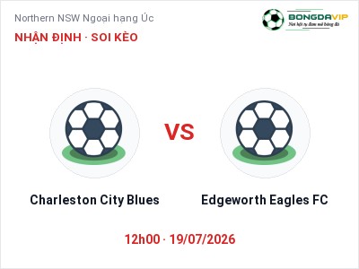 Soi kèo Charleston City Blues vs Edgeworth Eagles FC 12h00 ngày 19/07: Cơ hội cho đội khách