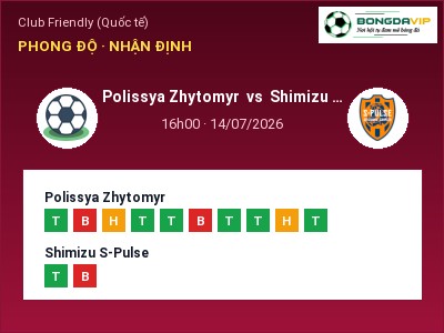 Nhận định kèo Polissya Zhytomyr vs Shimizu S-Pulse 16h00 ngày 14/07 – Ba điểm ở lại?