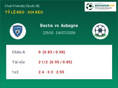 Nhận định kèo Bastia vs Aubagne 22h30 ngày 24/07 – Chủ nhà sáng cửa