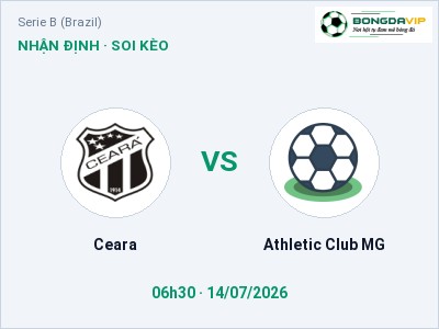 Nhận định kèo Ceara vs Athletic Club MG 06h30 ngày 14/07 – Khó cho đội khách