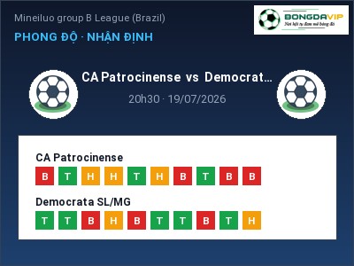 Dự đoán CA Patrocinense vs Democrata SL/MG, 20h30 ngày 19/07: Tỷ lệ kèo Mineiluo group B League (Brazil)