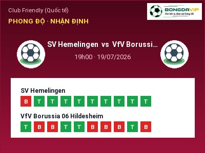 Nhận định kèo SV Hemelingen vs VfV Borussia 06 Hildesheim 19h00 ngày 19/07 – Chủ nhà sáng cửa