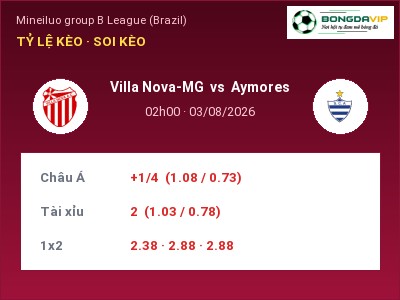Soi kèo, dự đoán Villa Nova-MG vs Aymores 02h00 ngày 03/08: Khó cho đội khách