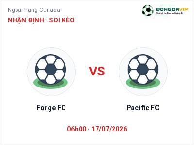 Nhận định kèo Forge FC vs Pacific FC 06h00 ngày 17/07 – Ba điểm ở lại?