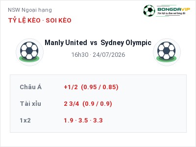 Nhận định bóng đá Manly United vs Sydney Olympic (16h30, 24/07): Chủ nhà sáng cửa