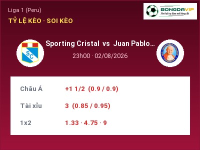 Nhận định Sporting Cristal vs Juan Pablo II College, 23h00 ngày 02/08: Soi kèo Liga 1 (Peru)