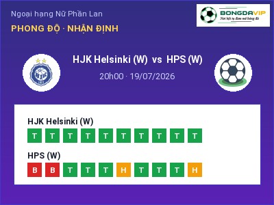 Soi kèo, dự đoán HJK Helsinki (W) vs HPS (W) 20h00 ngày 19/07: Cửa trên gọi tên chủ nhà