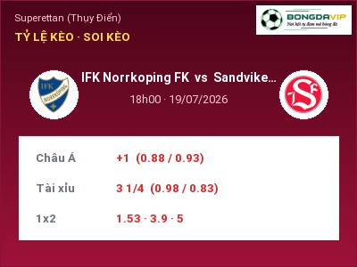 Soi kèo, dự đoán IFK Norrkoping FK vs Sandvikens IF 18h00 ngày 19/07: Ba điểm ở lại?