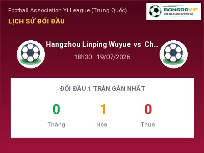 Dự đoán Hangzhou Linping Wuyue vs Chengdu Rongcheng B, 18h30 ngày 19/07: Tỷ lệ kèo Football Association Yi League (Trung Quốc)