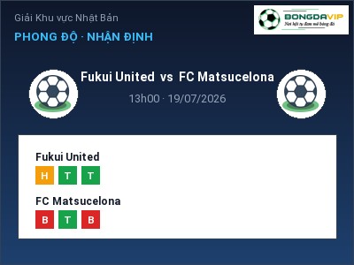 Soi kèo, dự đoán Fukui United vs FC Matsucelona 13h00 ngày 19/07: Khó cho đội khách