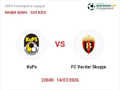Nhận định bóng đá KuPs vs FC Vardar Skopje (22h00, 14/07): Ba điểm ở lại?